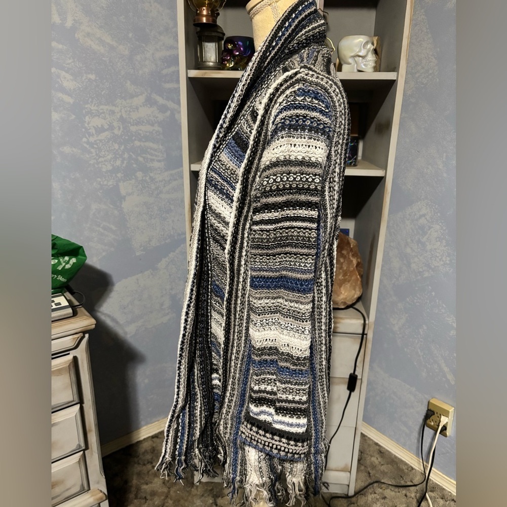NIC+ZOE Multicolor Fringe Cardigan xl #boho #cottage core #westeren - Picture 6 of 10